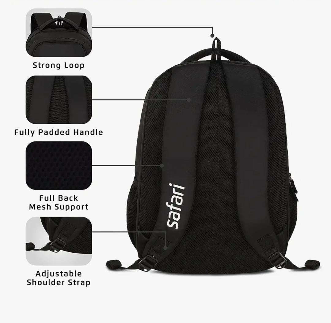 Safari Snap 35 Ltrs Large Laptop Backpack With 3 Compartments