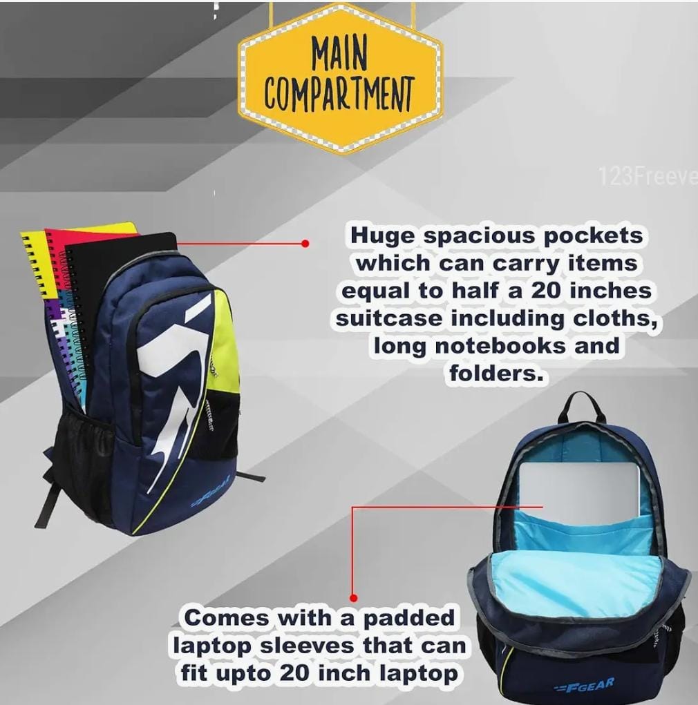 F Gear Colorado Laptop School Bag 39L Backpack