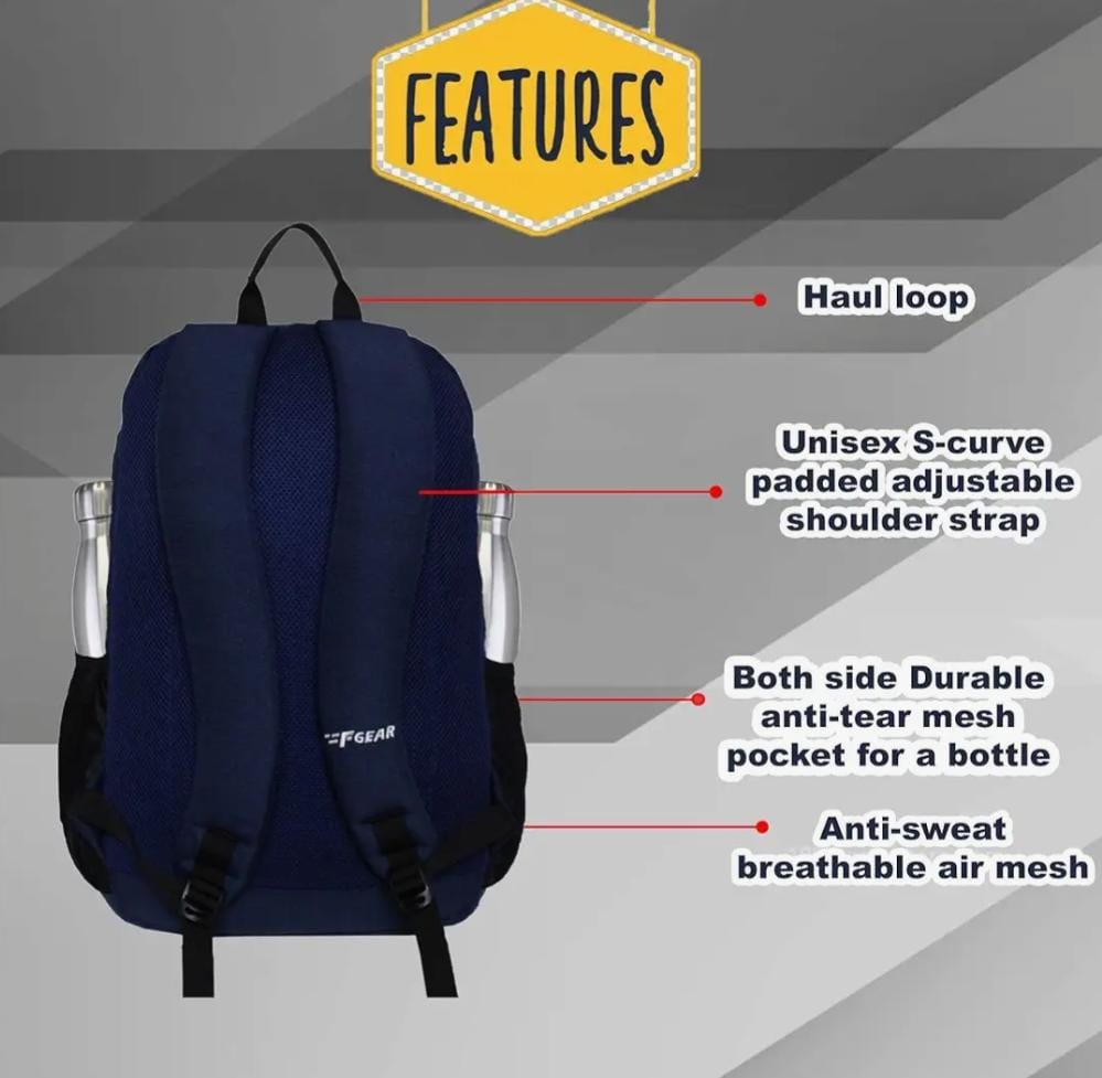 F Gear Colorado Laptop School Bag 39L Backpack