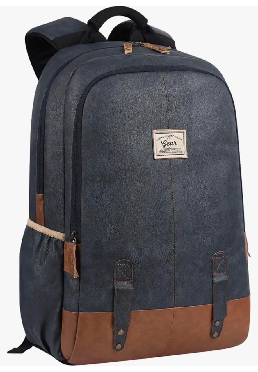 Gear Classic 20L Small Faux Leather Water Resistant Anti Theft Laptop Backpack