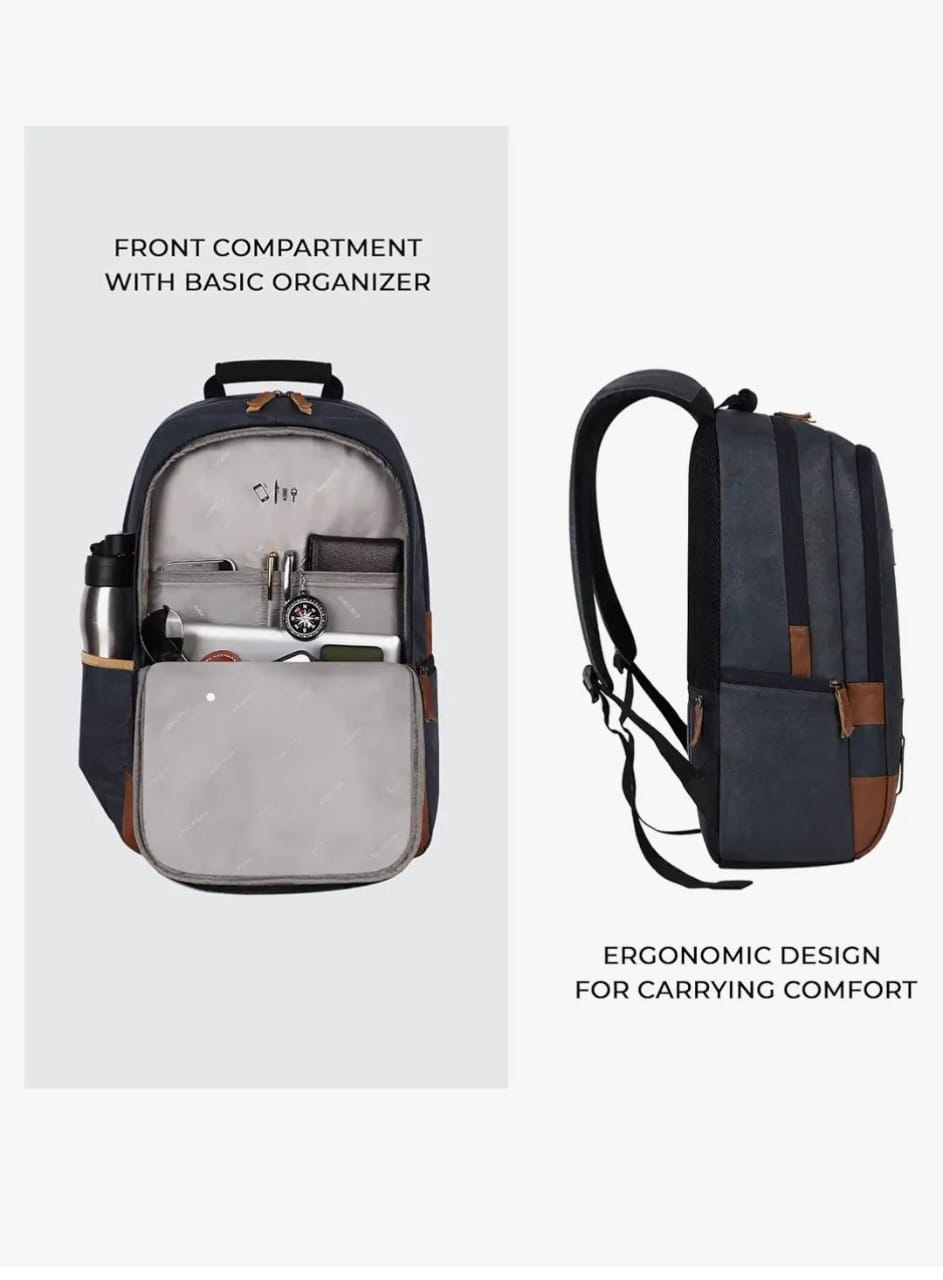 Gear Classic 20L Small Faux Leather Water Resistant Anti Theft Laptop Backpack