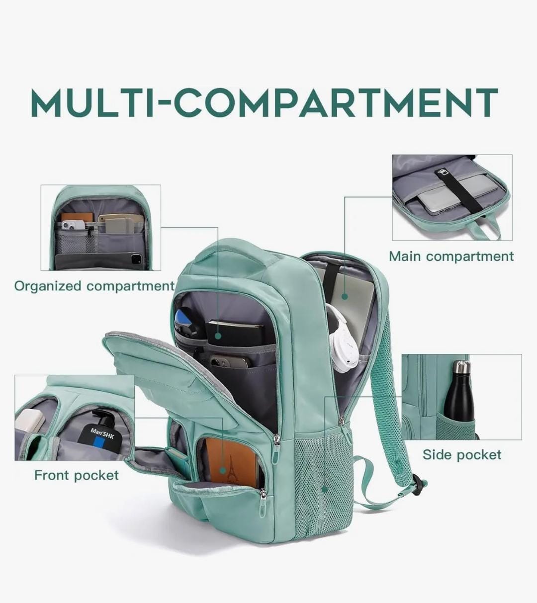 Red Lemon Bange 15.6 Inch Smart Laptop Backpack Bag With USB Charging Port, Anti Theft Pocket and Accessories Organiser for Men Women Boys Girls