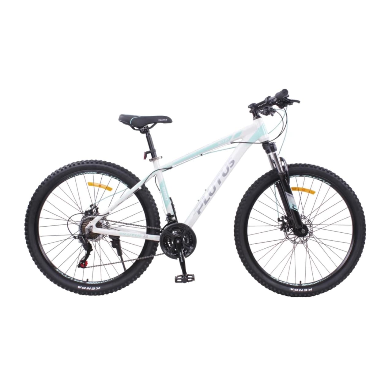 PLUTUS Furion Dual Disc Brake, Alloy Frame Cycle for Adults 27.5 T Mountain Cycle (21 Gear, White, Only Front Suspension)