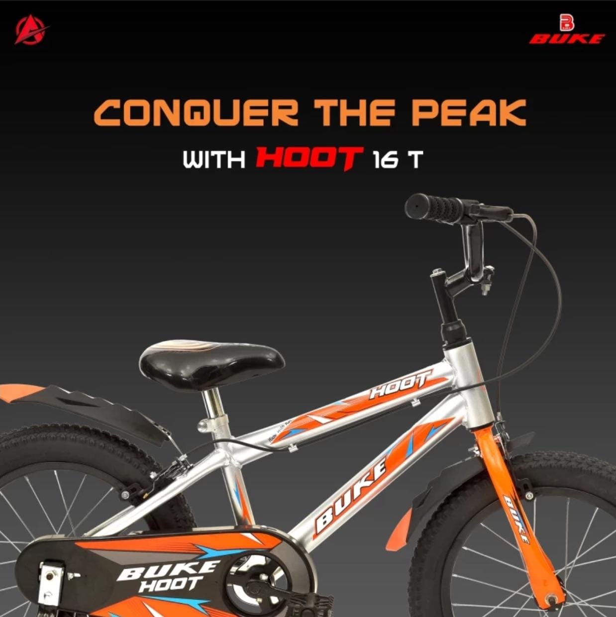 AVON Buke Hoot Bicycles for kids Rigid Suspension Tire Road Cycle For Girls And Boys 16 T Road Cycle (Single Speed, Silver, Rigid)