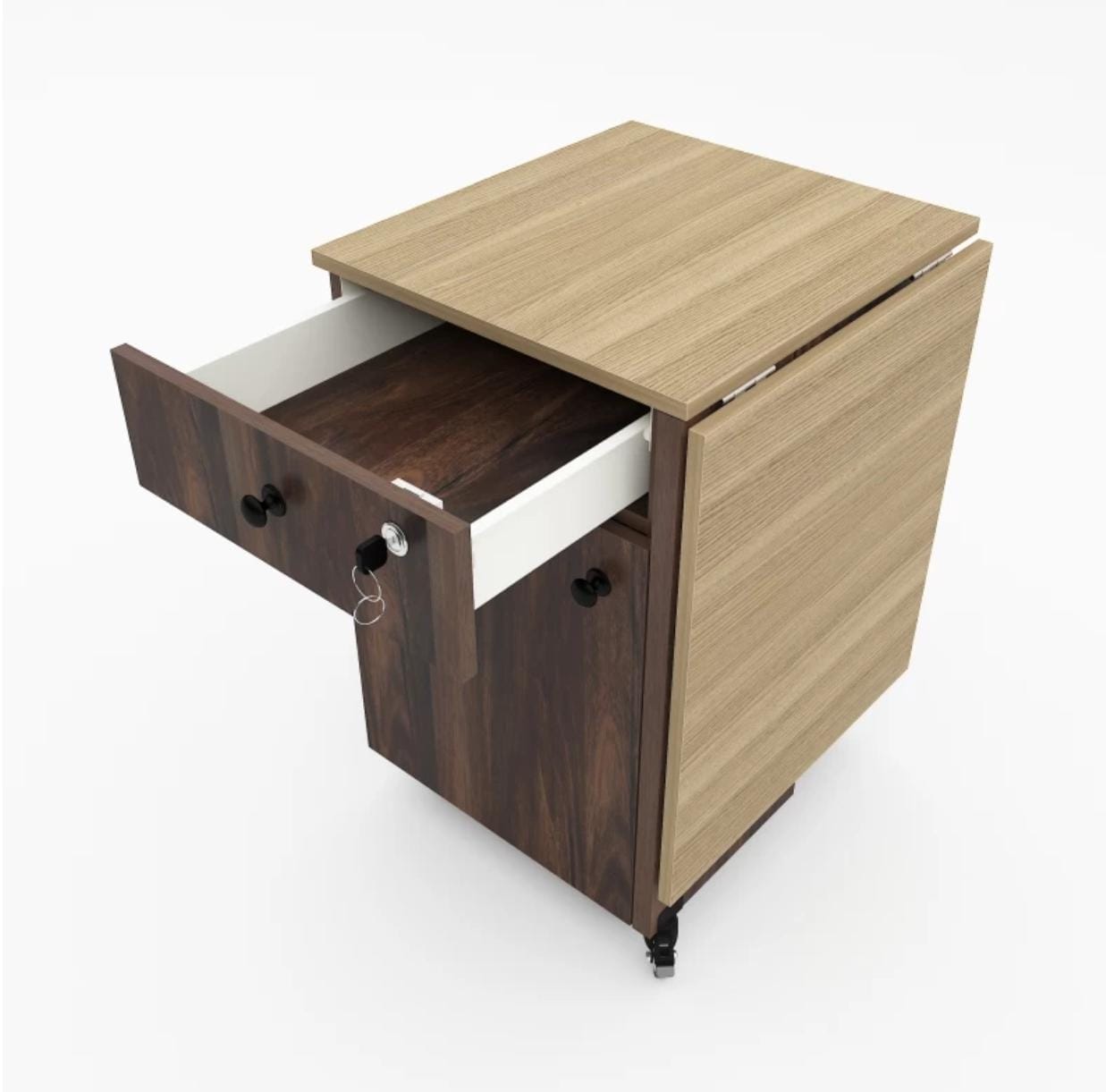 Studio Kook Smart Convertible Desk Engineered Wood Computer Desk (Modular, Finish Color - Junglewood, Pre-assembled)