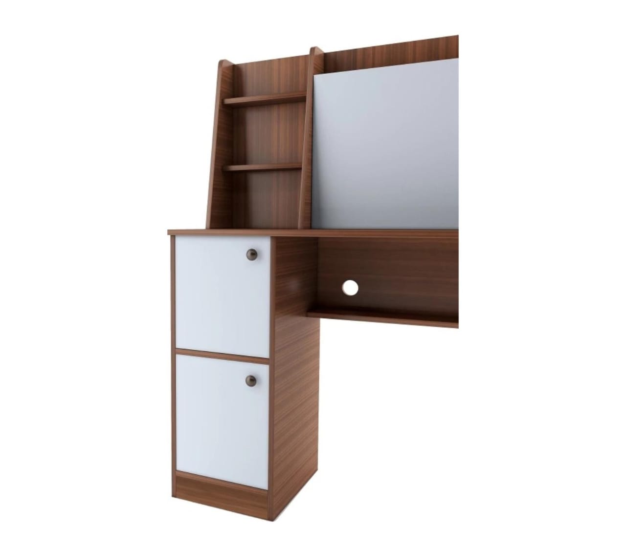 Homes Dalton Engineered Wood Study Table (Free Standing, Finish Color - Almond Walnut and White, Knock Down)