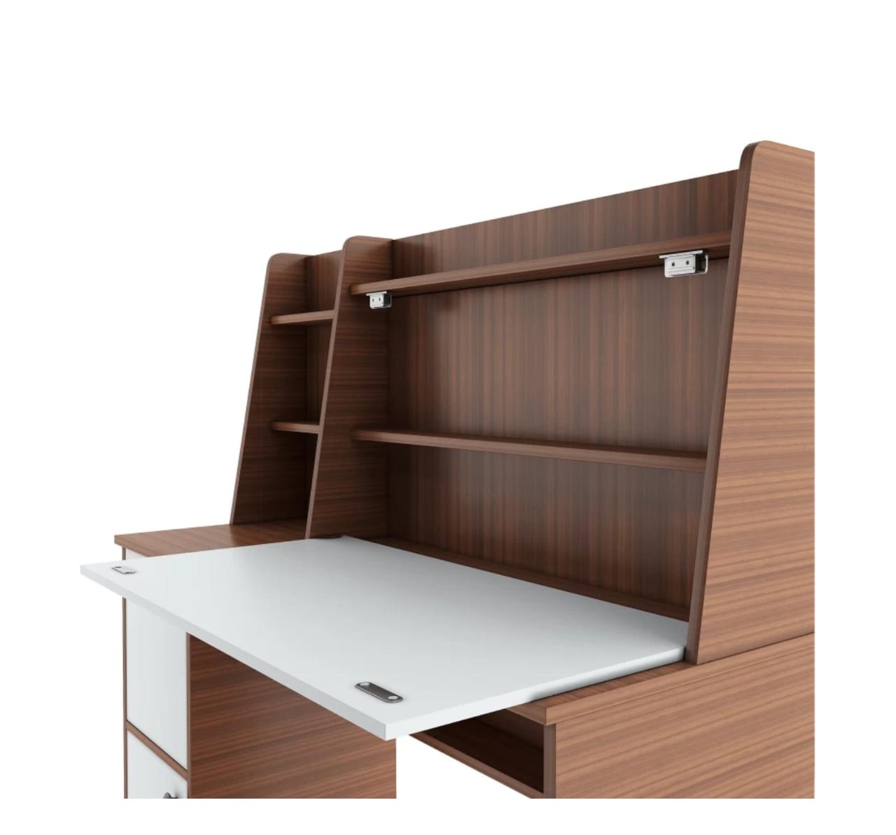Homes Dalton Engineered Wood Study Table (Free Standing, Finish Color - Almond Walnut and White, Knock Down)