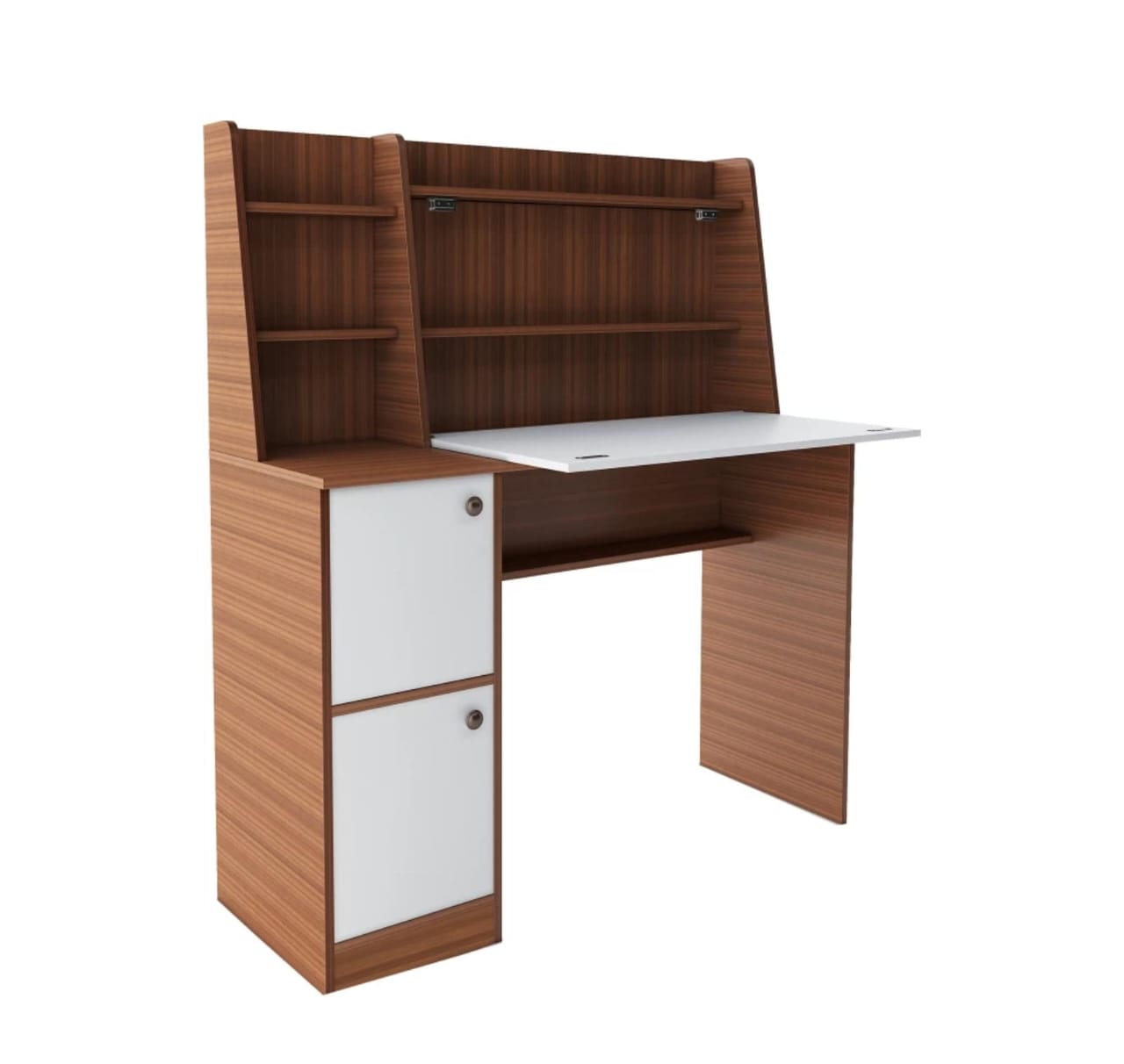 Homes Dalton Engineered Wood Study Table (Free Standing, Finish Color - Almond Walnut and White, Knock Down)