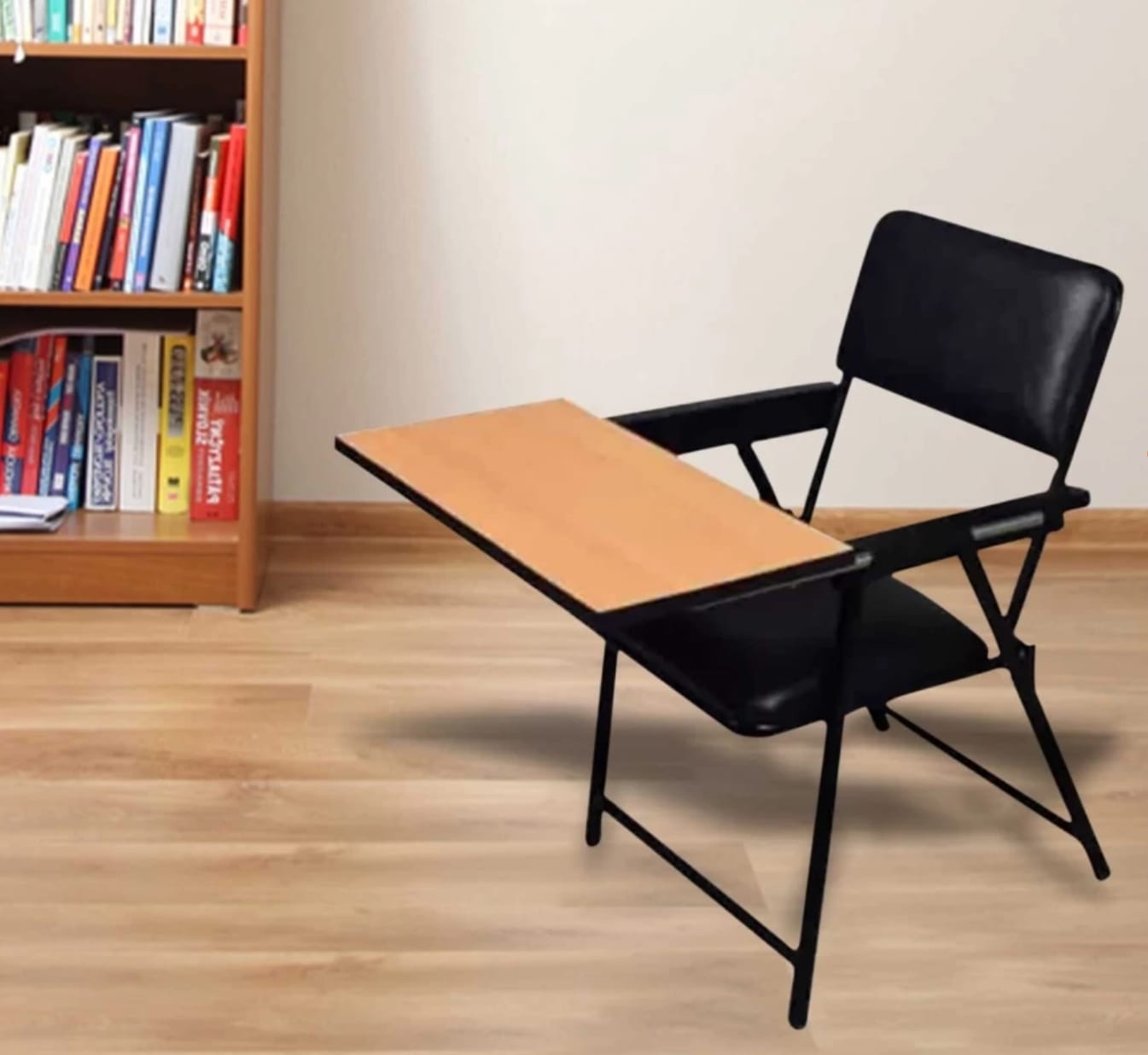Spacecrafts Fabric Study Folding Chair (Black, Optional Installation Available)