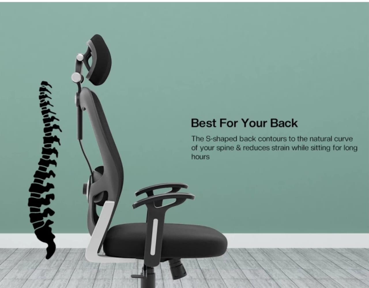 GREEN SOUL NewYork Go High Back Ergonomic | Home, Office, WFH|Lumbar Support Tilt Mesh Office Arm Chair (Black, Optional Installation Available)